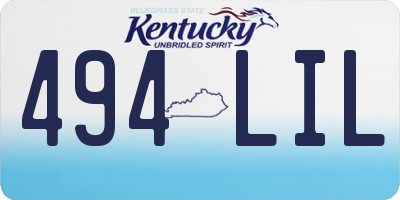 KY license plate 494LIL
