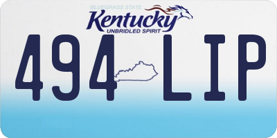 KY license plate 494LIP