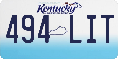 KY license plate 494LIT