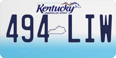 KY license plate 494LIW