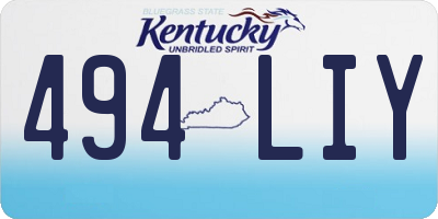 KY license plate 494LIY