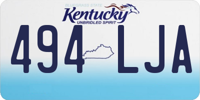 KY license plate 494LJA