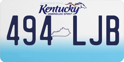 KY license plate 494LJB