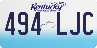 KY license plate 494LJC