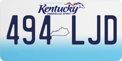 KY license plate 494LJD