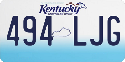 KY license plate 494LJG