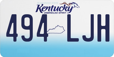 KY license plate 494LJH