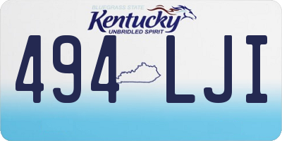 KY license plate 494LJI