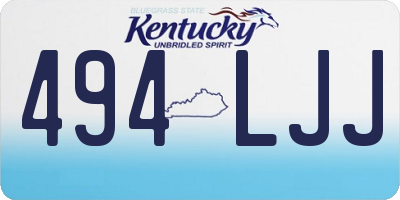 KY license plate 494LJJ