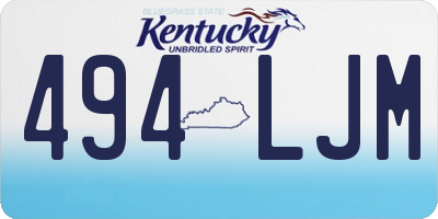 KY license plate 494LJM