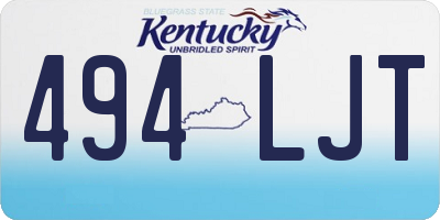 KY license plate 494LJT