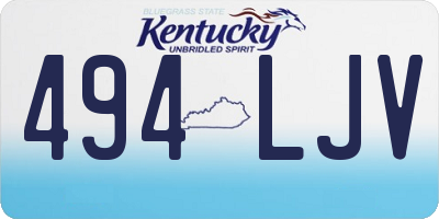 KY license plate 494LJV