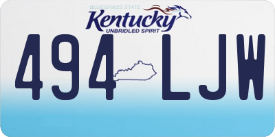 KY license plate 494LJW