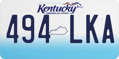 KY license plate 494LKA