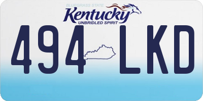 KY license plate 494LKD