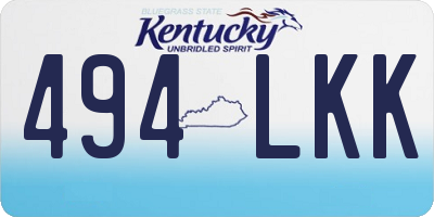 KY license plate 494LKK