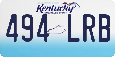 KY license plate 494LRB