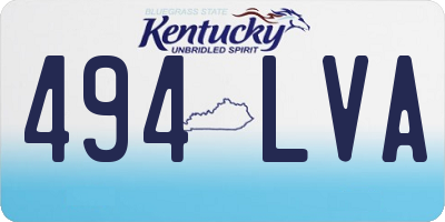 KY license plate 494LVA