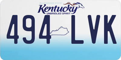 KY license plate 494LVK