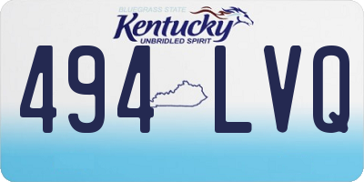 KY license plate 494LVQ