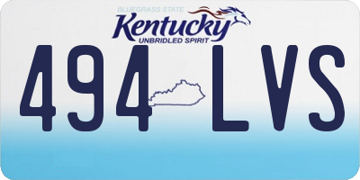 KY license plate 494LVS