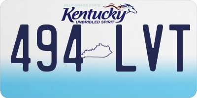 KY license plate 494LVT