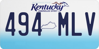 KY license plate 494MLV
