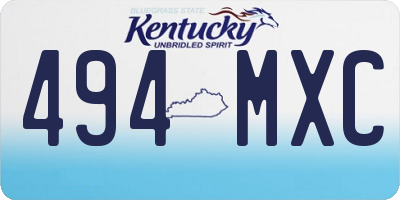 KY license plate 494MXC
