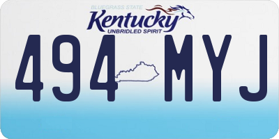 KY license plate 494MYJ