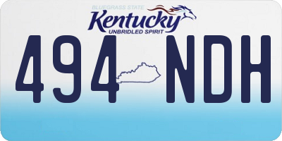 KY license plate 494NDH