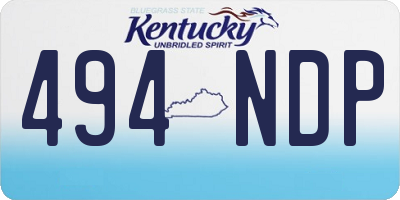 KY license plate 494NDP
