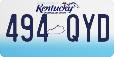 KY license plate 494QYD