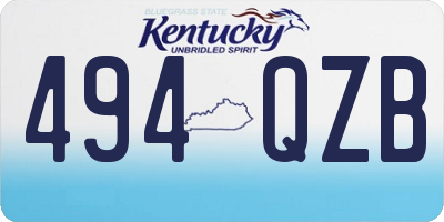 KY license plate 494QZB