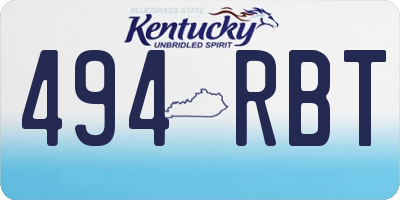 KY license plate 494RBT
