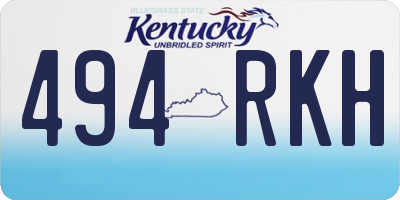 KY license plate 494RKH