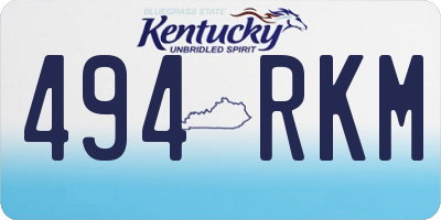 KY license plate 494RKM