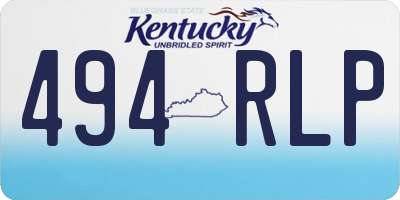 KY license plate 494RLP