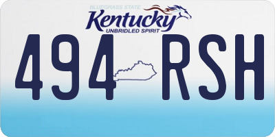 KY license plate 494RSH