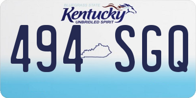 KY license plate 494SGQ
