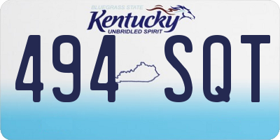 KY license plate 494SQT
