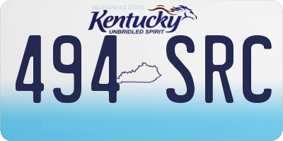 KY license plate 494SRC