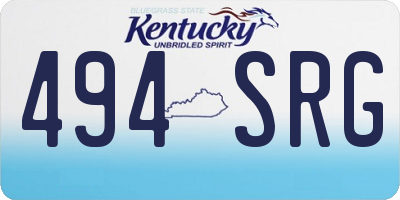 KY license plate 494SRG
