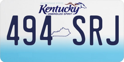 KY license plate 494SRJ