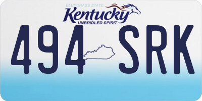 KY license plate 494SRK