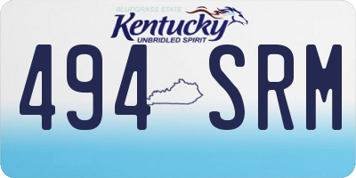 KY license plate 494SRM