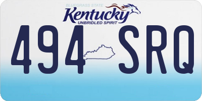 KY license plate 494SRQ