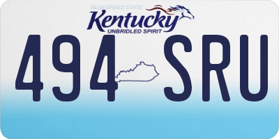 KY license plate 494SRU