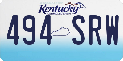 KY license plate 494SRW