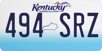 KY license plate 494SRZ