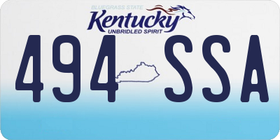 KY license plate 494SSA